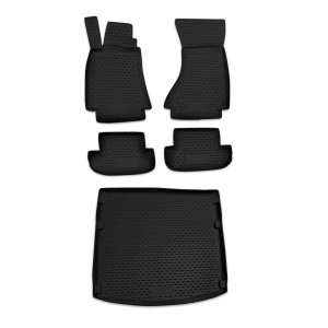 Audi A4 3D Floor-Trunk Mats - Omac - Black - '09-'16